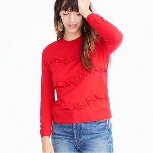 Sézane Andréas Ruffled Sweater Size Medium